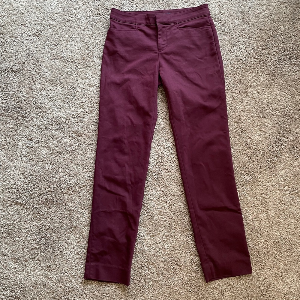 Chaps maroon slim pants